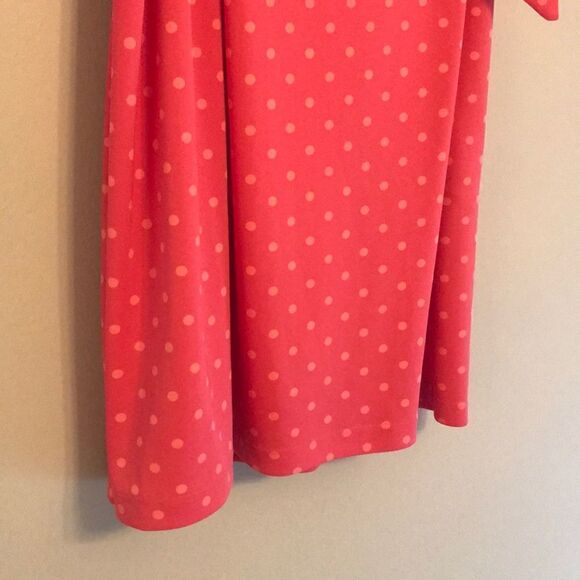 Jones & Co Faux Wrap Polka Dot Dress - Size Medium - Picture 5 of 13